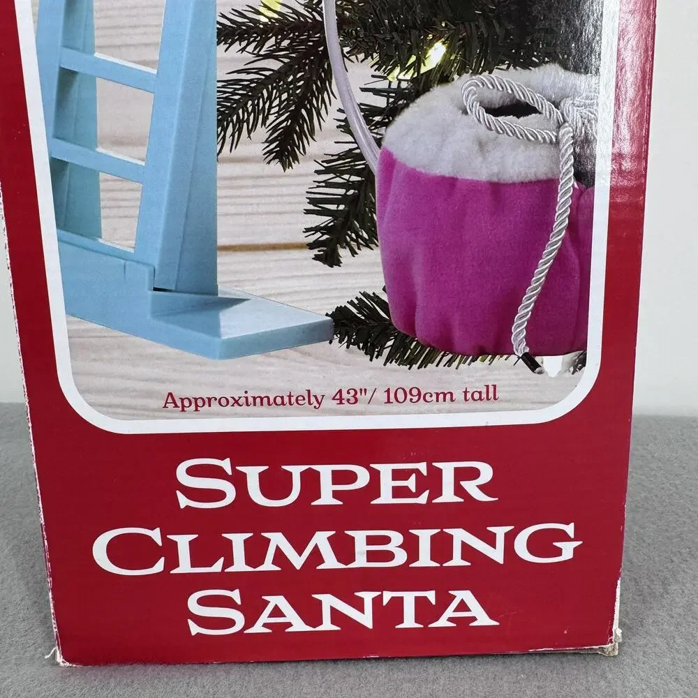 Mr Christmas Super Climbing Santa 43in Ladder Animated Lights Music Indoor Decor